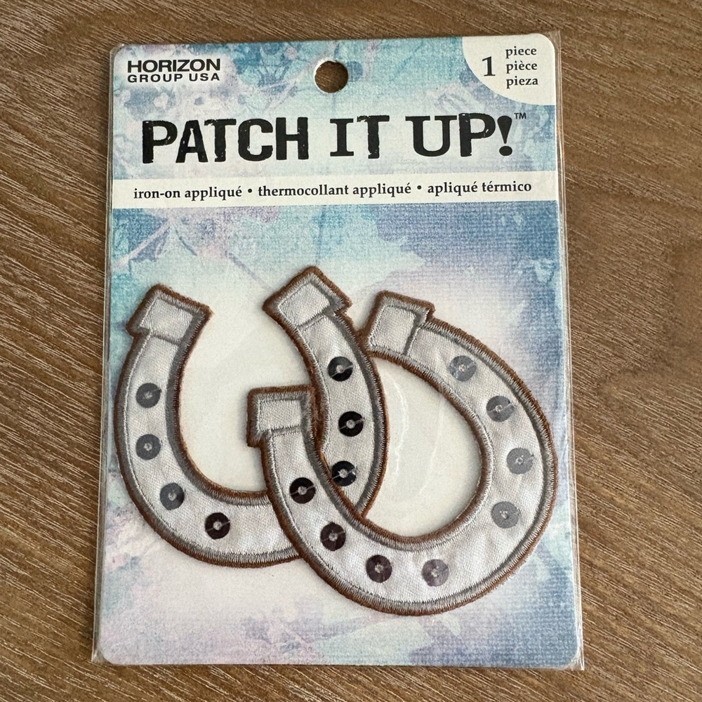 Iron-On Patch It Up Horseshoe Appliqué